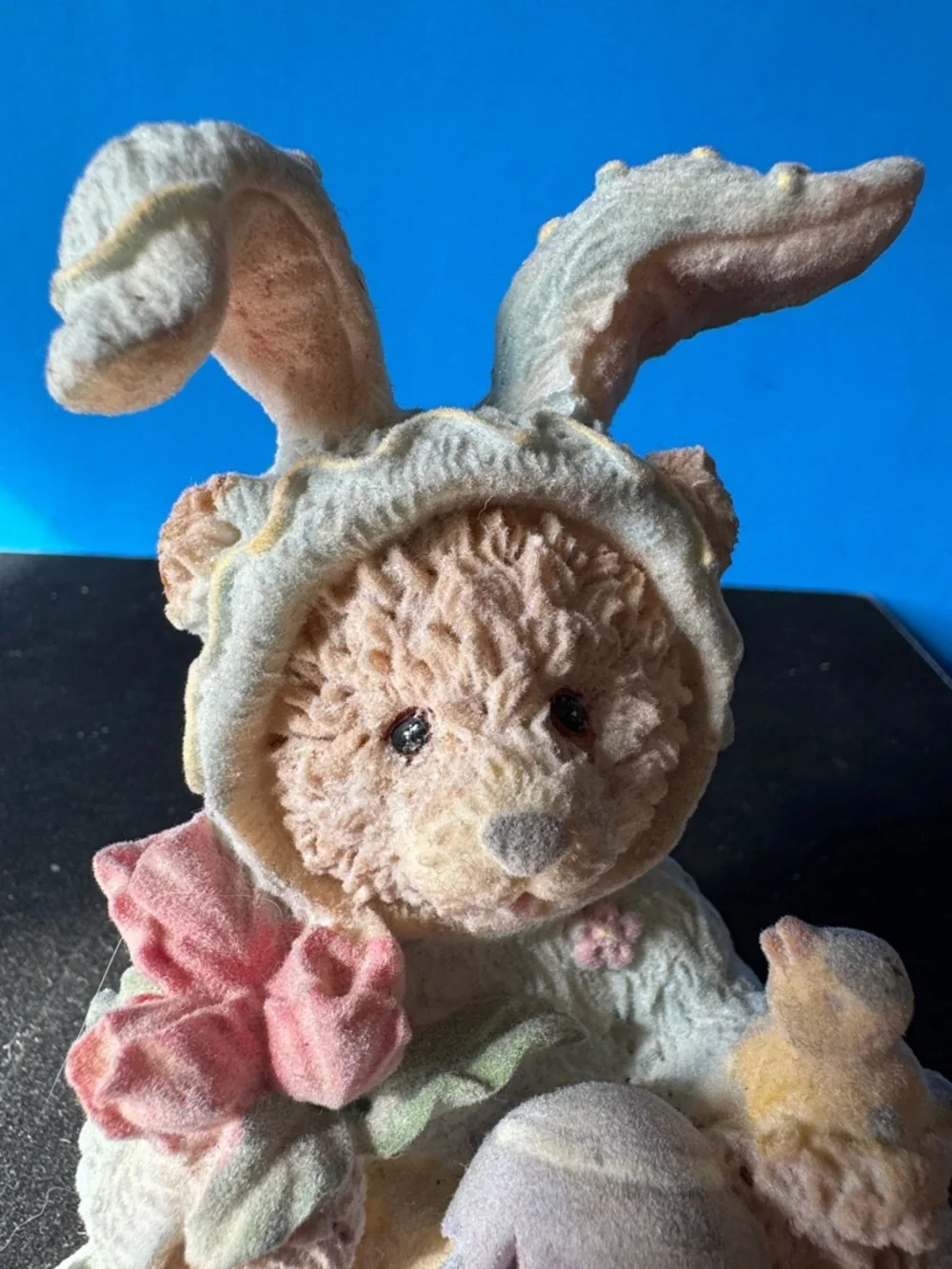 Vintage Adorable Bunny Teddy Bear Figurine